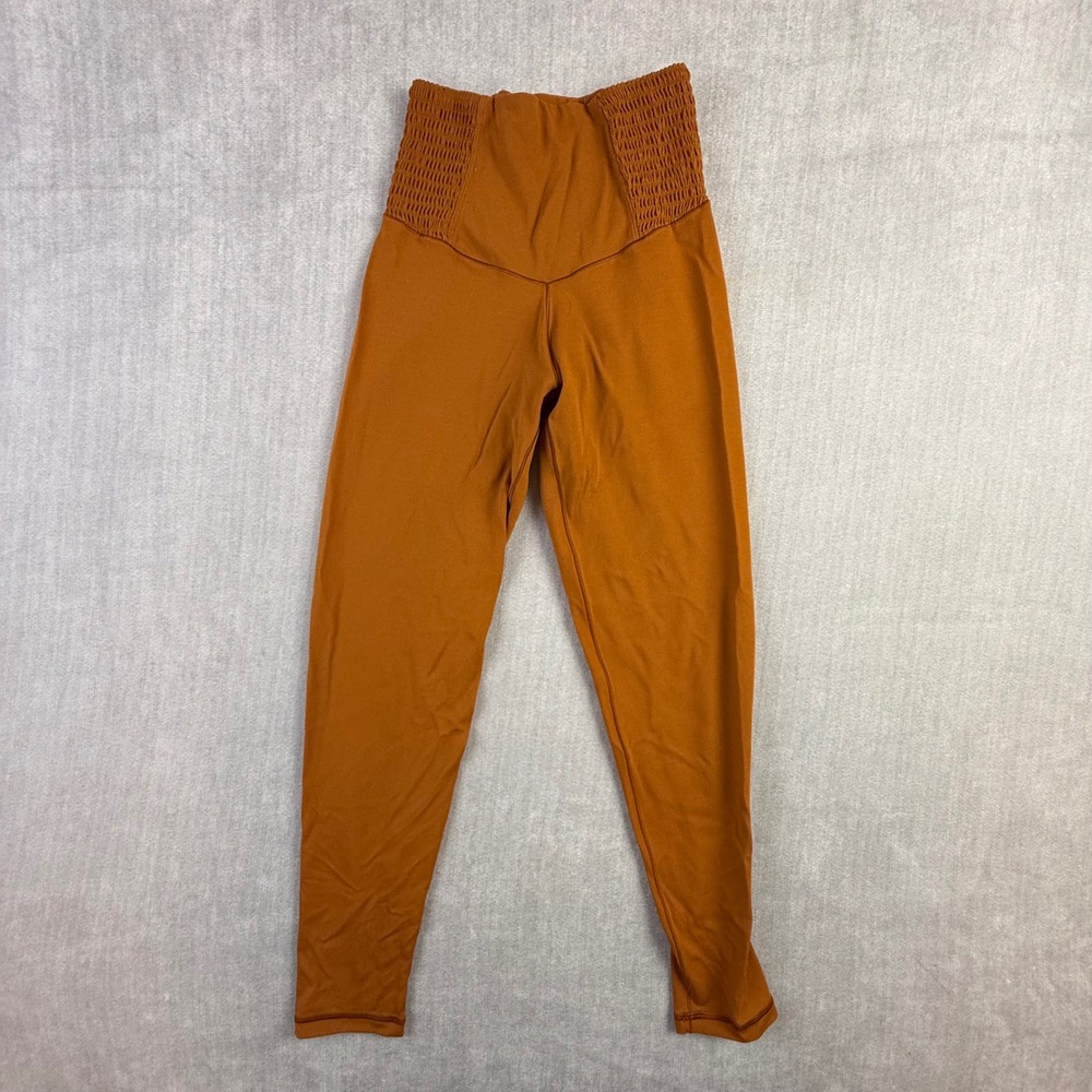 OFFLINE by Aerie Real Me High Rise 7/8 Leggings Smocked Waist Burnt Orange Small